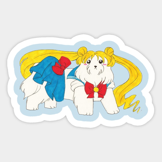 Sailor Maltese Sticker by saradaboru